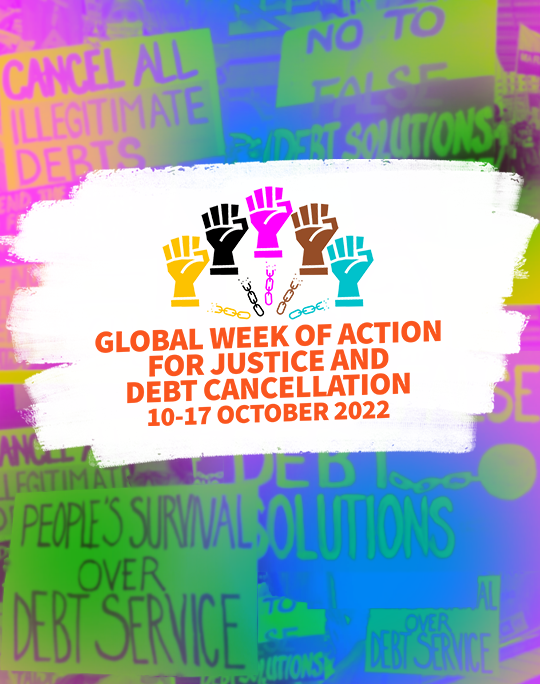 Poster for the Global Week of Action for Justice and Debt Cancellation